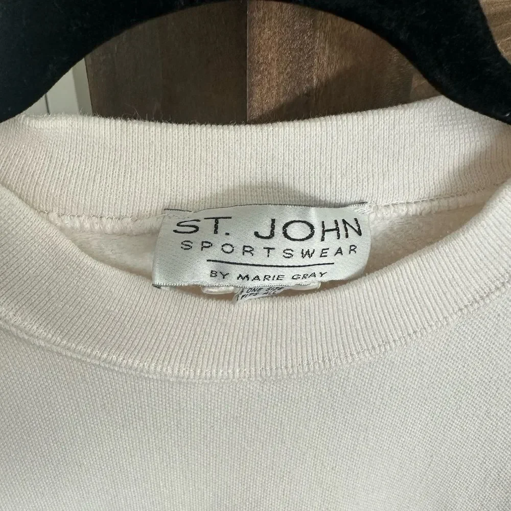 St. John Ivory Sportswear Top One Size Fits Most - Picture 2 of 6